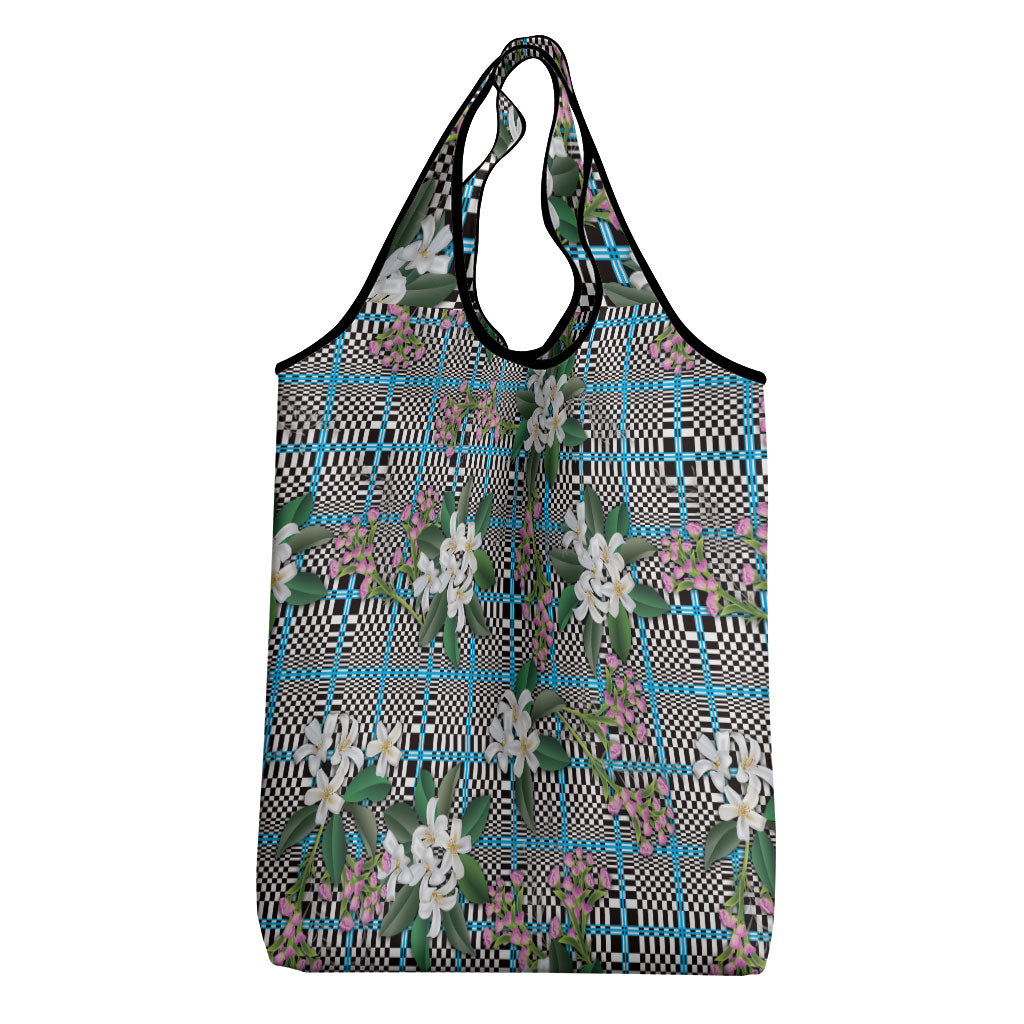Blue Binakol Motifs With Jasminum Sambac Grocery Bag Mabuhay Philippines Festival DT05 - Polynesian Pride