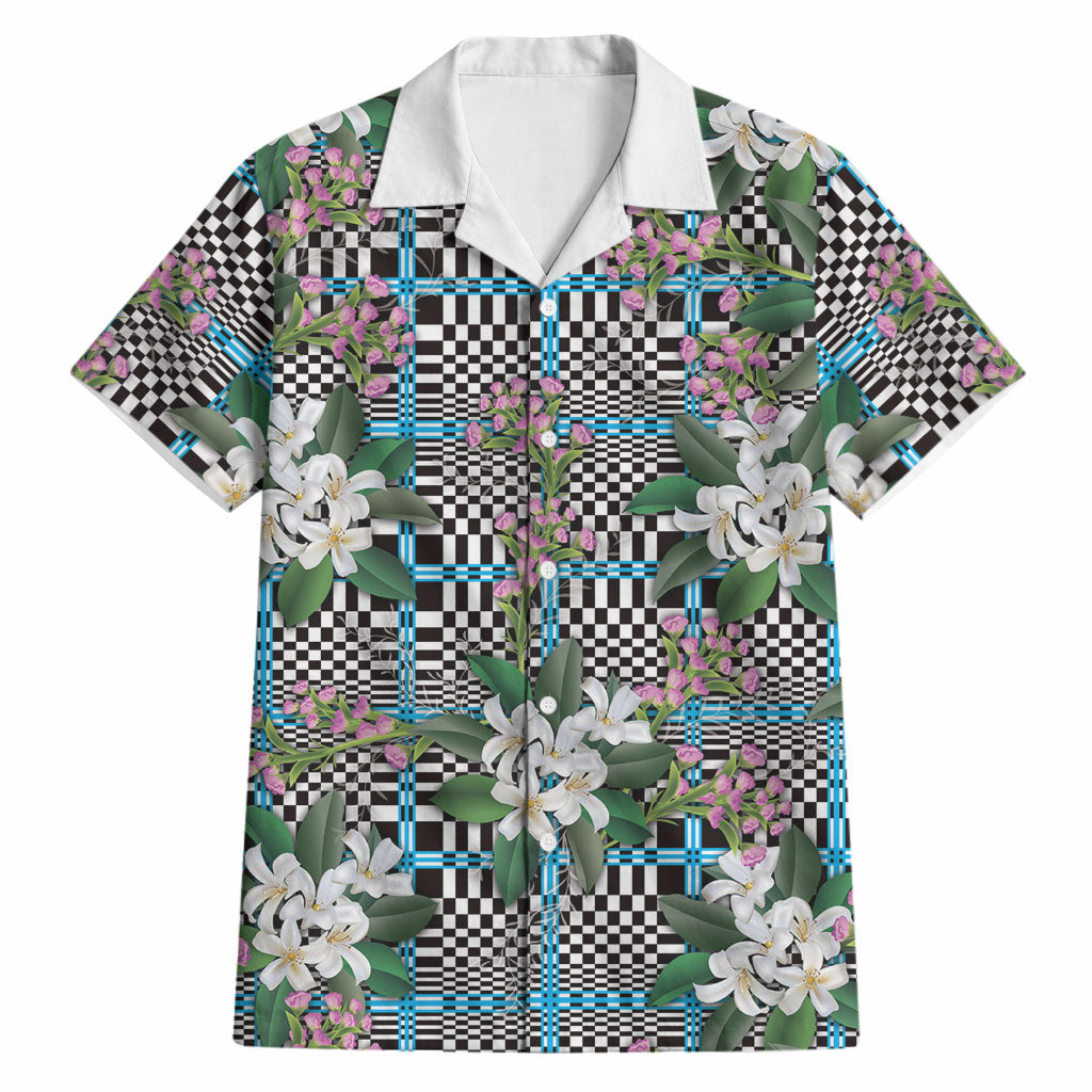 Blue Binakol Motifs With Jasminum Sambac Hawaiian Shirt Mabuhay Philippines Festival DT05 Blue - Polynesian Pride