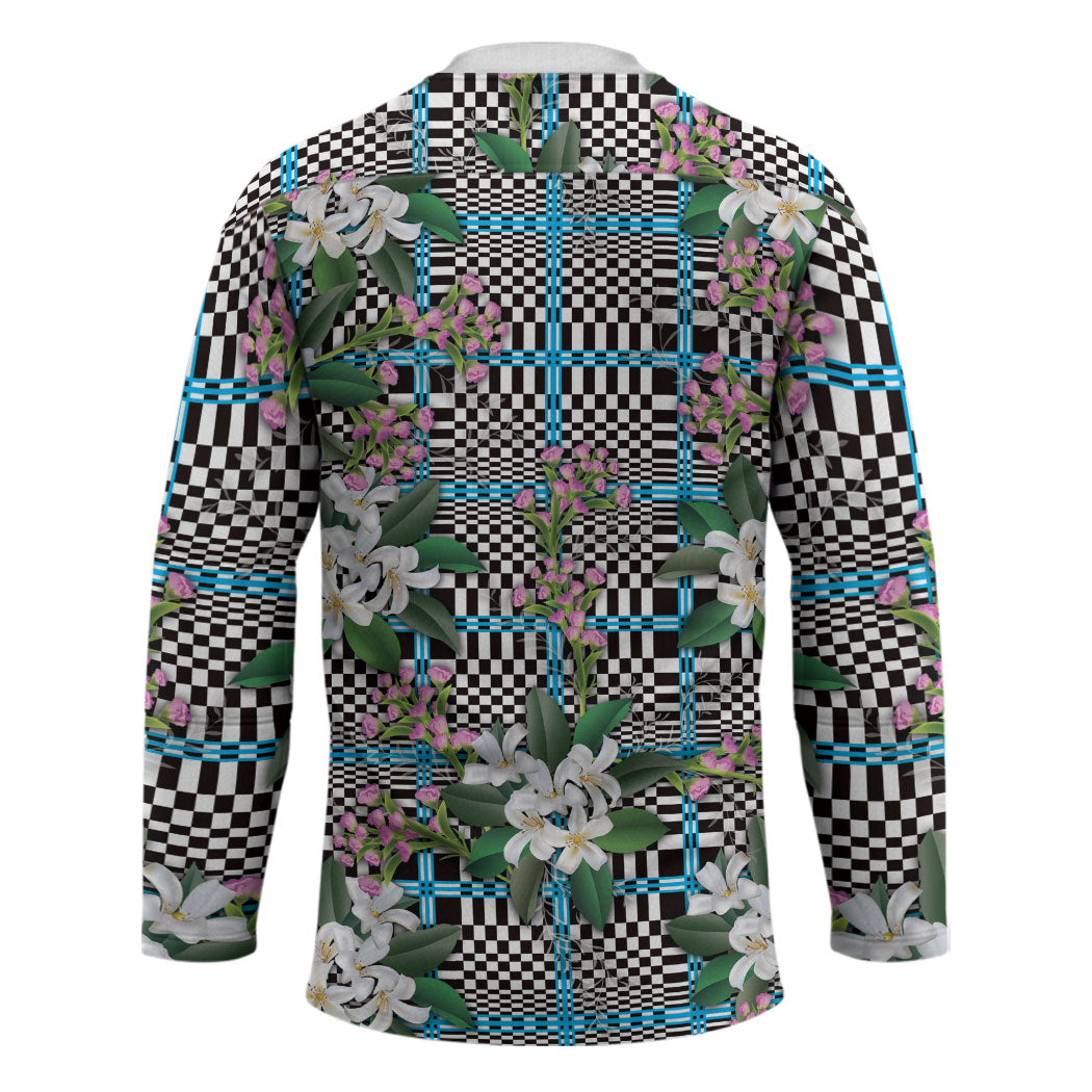 Blue Binakol Motifs With Jasminum Sambac Hockey Jersey Mabuhay Philippines Festival DT05 - Polynesian Pride