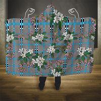 Blue Binakol Motifs With Jasminum Sambac Hooded Blanket Mabuhay Philippines Festival DT05 - Polynesian Pride