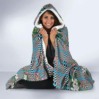 Blue Binakol Motifs With Jasminum Sambac Hooded Blanket Mabuhay Philippines Festival DT05 - Polynesian Pride