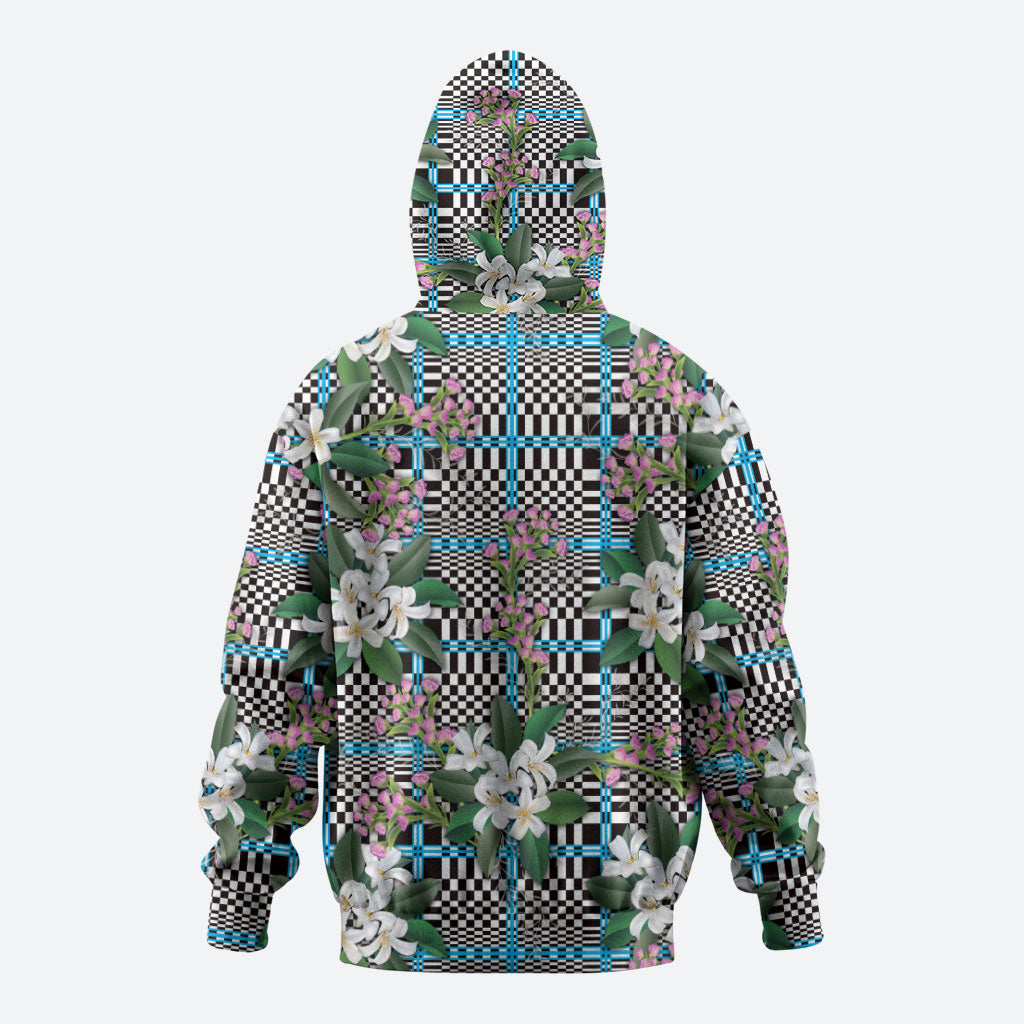 Blue Binakol Motifs With Jasminum Sambac Hoodie Mabuhay Philippines Festival DT05 - Polynesian Pride
