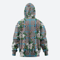 Blue Binakol Motifs With Jasminum Sambac Hoodie Mabuhay Philippines Festival DT05 - Polynesian Pride