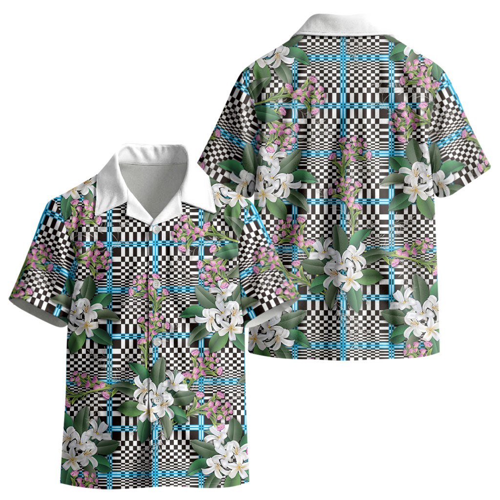 Blue Binakol Motifs With Jasminum Sambac Kid Hawaiian Shirt Mabuhay Philippines Festival DT05 - Polynesian Pride