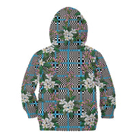 Blue Binakol Motifs With Jasminum Sambac Kid Hoodie Mabuhay Philippines Festival DT05 - Polynesian Pride