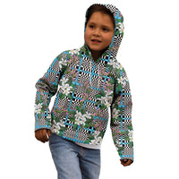 Blue Binakol Motifs With Jasminum Sambac Kid Hoodie Mabuhay Philippines Festival DT05 - Polynesian Pride