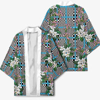 Blue Binakol Motifs With Jasminum Sambac Kimono Mabuhay Philippines Festival DT05 - Polynesian Pride