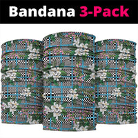 Blue Binakol Motifs With Jasminum Sambac Neck Gaiter Mabuhay Philippines Festival DT05 package One Size: 25*50cm Blue - Polynesian Pride