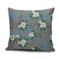 Blue Binakol Motifs With Jasminum Sambac Pillow Cover Mabuhay Philippines Festival DT05 Blue - Polynesian Pride