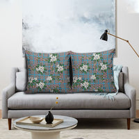Blue Binakol Motifs With Jasminum Sambac Pillow Cover Mabuhay Philippines Festival DT05 - Polynesian Pride