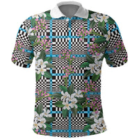 Blue Binakol Motifs With Jasminum Sambac Polo Shirt Mabuhay Philippines Festival DT05 Blue - Polynesian Pride
