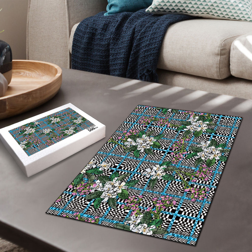 Blue Binakol Motifs With Jasminum Sambac Puzzle Mabuhay Philippines Festival DT05 - Polynesian Pride
