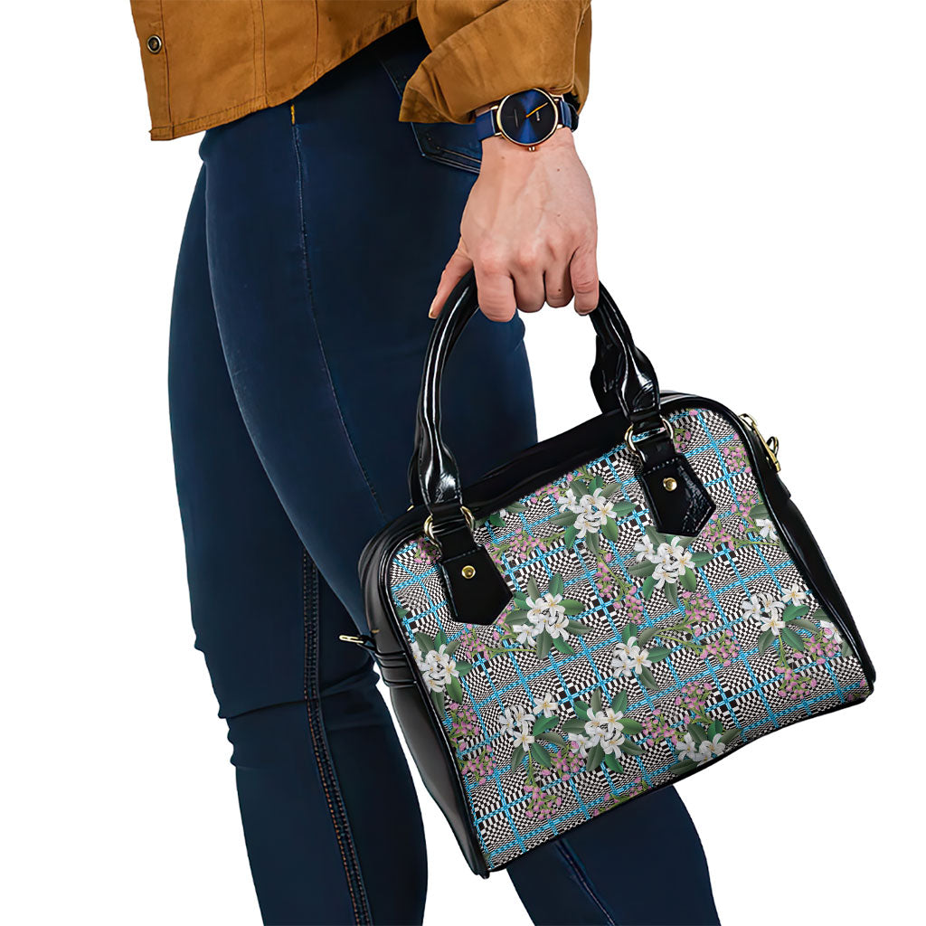 Blue Binakol Motifs With Jasminum Sambac Shoulder Handbag Mabuhay Philippines Festival DT05 - Polynesian Pride