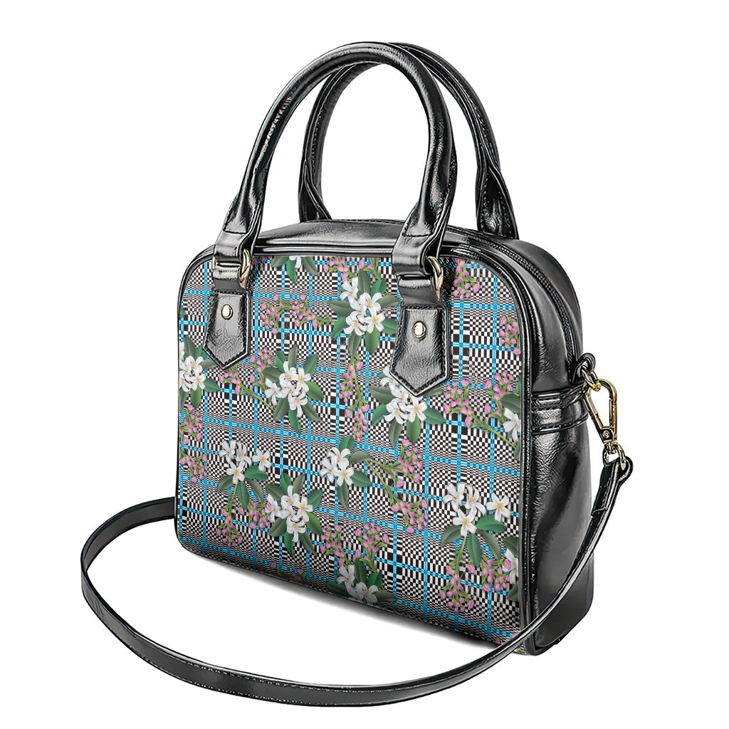 Blue Binakol Motifs With Jasminum Sambac Shoulder Handbag Mabuhay Philippines Festival DT05 - Polynesian Pride
