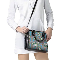 Blue Binakol Motifs With Jasminum Sambac Shoulder Handbag Mabuhay Philippines Festival DT05 - Polynesian Pride