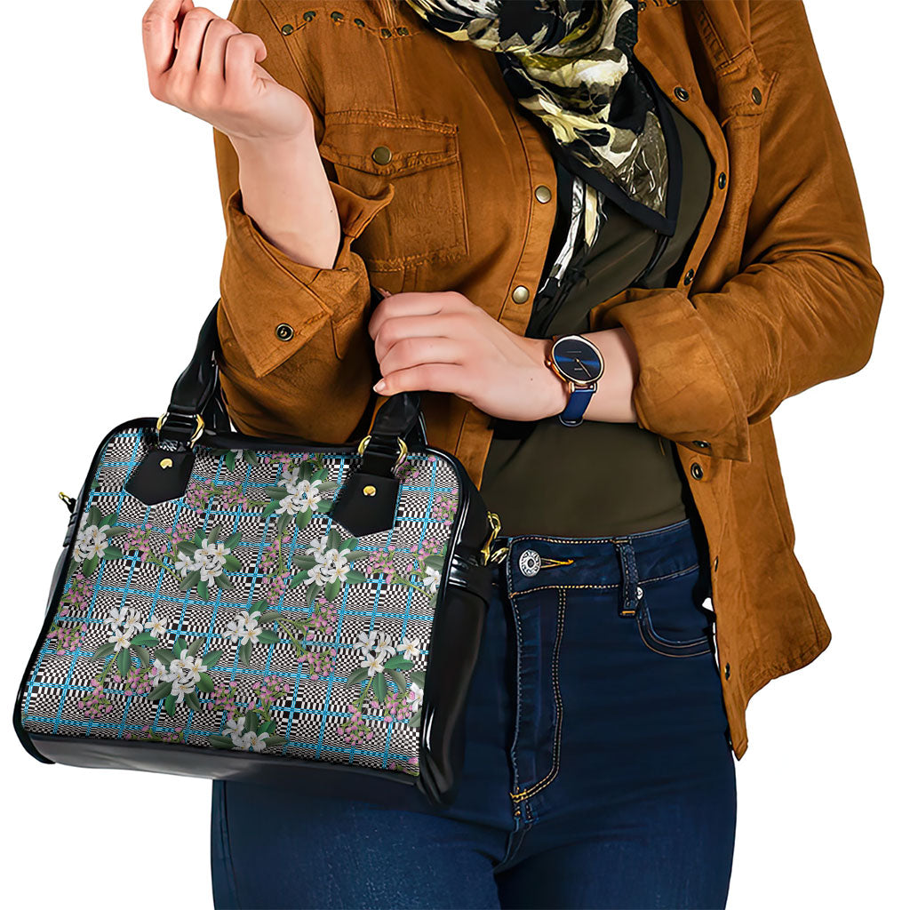 Blue Binakol Motifs With Jasminum Sambac Shoulder Handbag Mabuhay Philippines Festival DT05 - Polynesian Pride