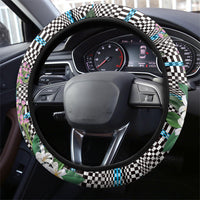 Blue Binakol Motifs With Jasminum Sambac Steering Wheel Cover Mabuhay Philippines Festival DT05 - Polynesian Pride