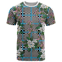 Blue Binakol Motifs With Jasminum Sambac T Shirt Mabuhay Philippines Festival DT05 Blue - Polynesian Pride