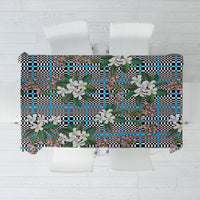 Blue Binakol Motifs With Jasminum Sambac Tablecloth Mabuhay Philippines Festival DT05 Blue - Polynesian Pride