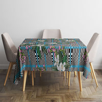 Blue Binakol Motifs With Jasminum Sambac Tablecloth Mabuhay Philippines Festival DT05 - Polynesian Pride