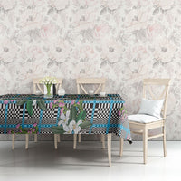 Blue Binakol Motifs With Jasminum Sambac Tablecloth Mabuhay Philippines Festival DT05 - Polynesian Pride