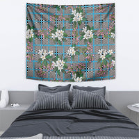 Blue Binakol Motifs With Jasminum Sambac Tapestry Mabuhay Philippines Festival DT05 - Polynesian Pride