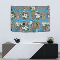 Blue Binakol Motifs With Jasminum Sambac Tapestry Mabuhay Philippines Festival DT05 - Polynesian Pride