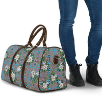 Blue Binakol Motifs With Jasminum Sambac Travel Bag Mabuhay Philippines Festival DT05 - Polynesian Pride