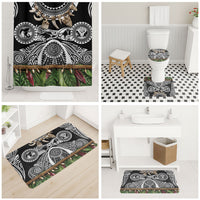 Polynesia Maui Black Tattoo Inspired Bathroom Set Tropical Leaf Skirt Costume DT05 - Polynesian Pride