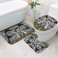 Polynesia Maui Black Tattoo Inspired Bathroom Set Tropical Leaf Skirt Costume DT05 - Polynesian Pride