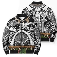 Polynesia Maui Black Tattoo Inspired Bomber Puffer Jacket Tropical Leaf Skirt Costume DT05 - Polynesian Pride