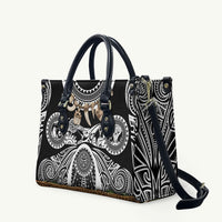 Polynesia Maui Black Tattoo Inspired Leather Bag Tropical Leaf Skirt Costume DT05 Black - Polynesian Pride