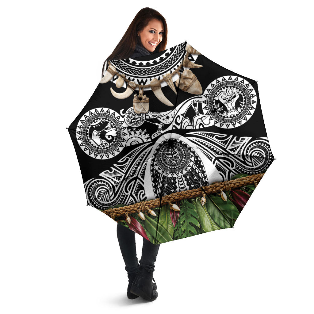Polynesia Maui Black Tattoo Inspired Umbrella Tropical Leaf Skirt Costume DT05 - Polynesian Pride