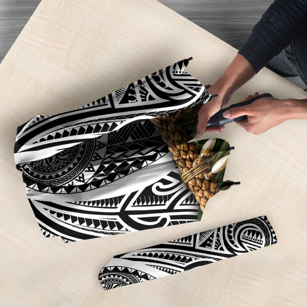 Polynesia Maui Black Tattoo Inspired Umbrella Tropical Leaf Skirt Costume DT05 - Polynesian Pride