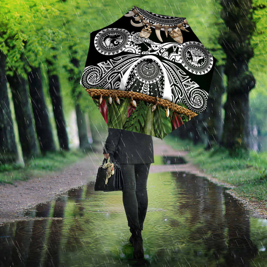 Polynesia Maui Black Tattoo Inspired Umbrella Tropical Leaf Skirt Costume DT05 - Polynesian Pride