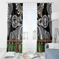 Polynesia Maui Black Tattoo Inspired Window Curtain Tropical Leaf Skirt Costume DT05 - Polynesian Pride