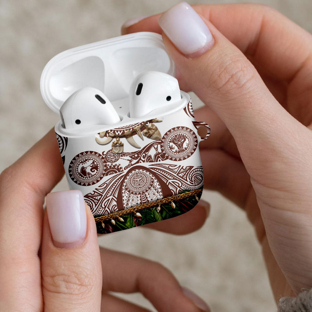 Polynesia Maui Umber Tattoo Inspired AirPods Case Tropical Leaf Skirt Costume DT05 - Polynesian Pride