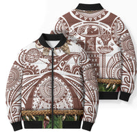 Polynesia Maui Umber Tattoo Inspired Bomber Puffer Jacket Tropical Leaf Skirt Costume DT05 - Polynesian Pride