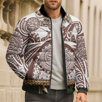 Polynesia Maui Umber Tattoo Inspired Bomber Puffer Jacket Tropical Leaf Skirt Costume DT05 - Polynesian Pride