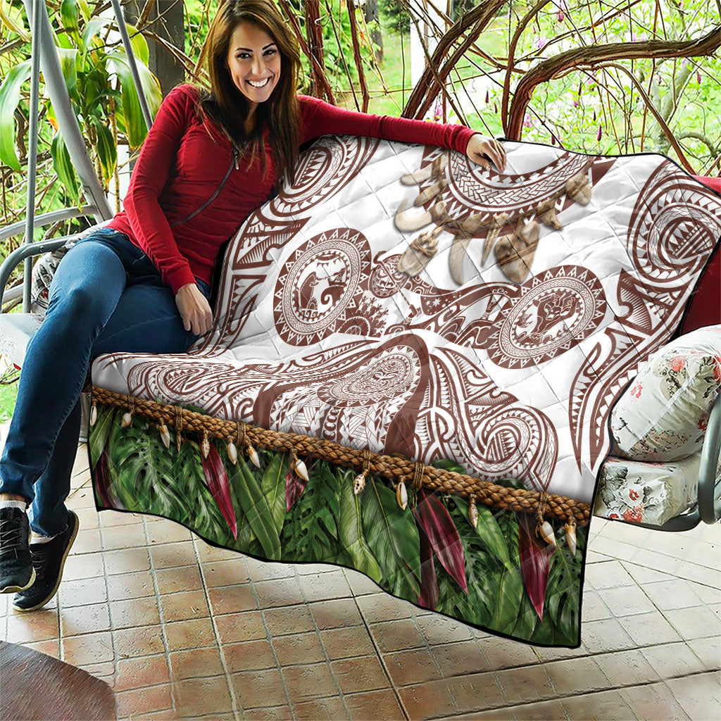 Polynesia Maui Umber Tattoo Inspired Quilt Tropical Leaf Skirt Costume DT05 - Polynesian Pride