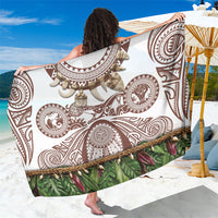 Polynesia Maui Umber Tattoo Inspired Sarong Tropical Leaf Skirt Costume DT05 One Size 44 x 66 inches Brown - Polynesian Pride