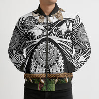 Polynesia Maui White Tattoo Inspired Bomber Puffer Jacket Tropical Leaf Skirt Costume DT05 - Polynesian Pride