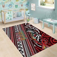 Maori Language Week Area Rug Ake Ake Ake Tribal Patterns