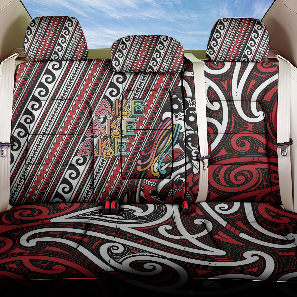 Maori Language Week Back Car Seat Cover Ake Ake Ake Tribal Patterns