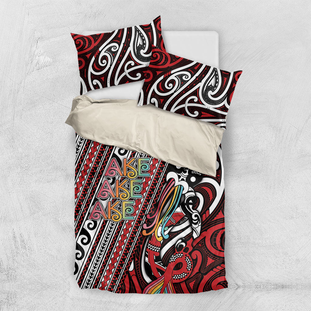 Maori Language Week Bedding Set Ake Ake Ake Tribal Patterns