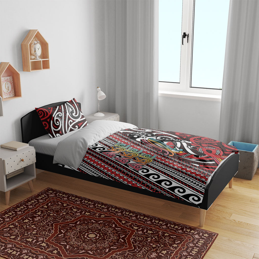 Maori Language Week Bedding Set Ake Ake Ake Tribal Patterns