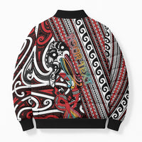 Personalised Maori Language Week Bomber Puffer Jacket Ake Ake Ake Tribal Patterns