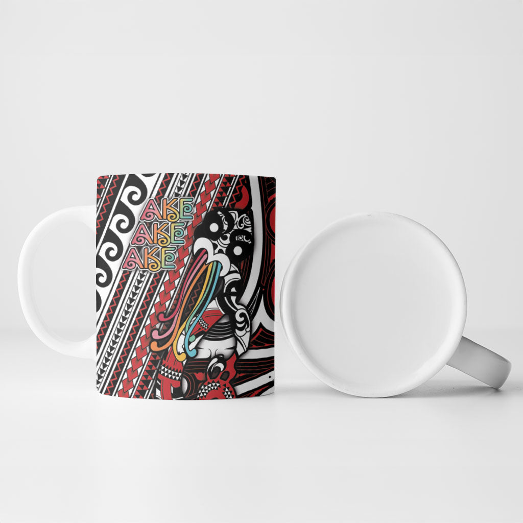 Personalised Maori Language Week Ceramic Mug Ake Ake Ake Tribal Patterns