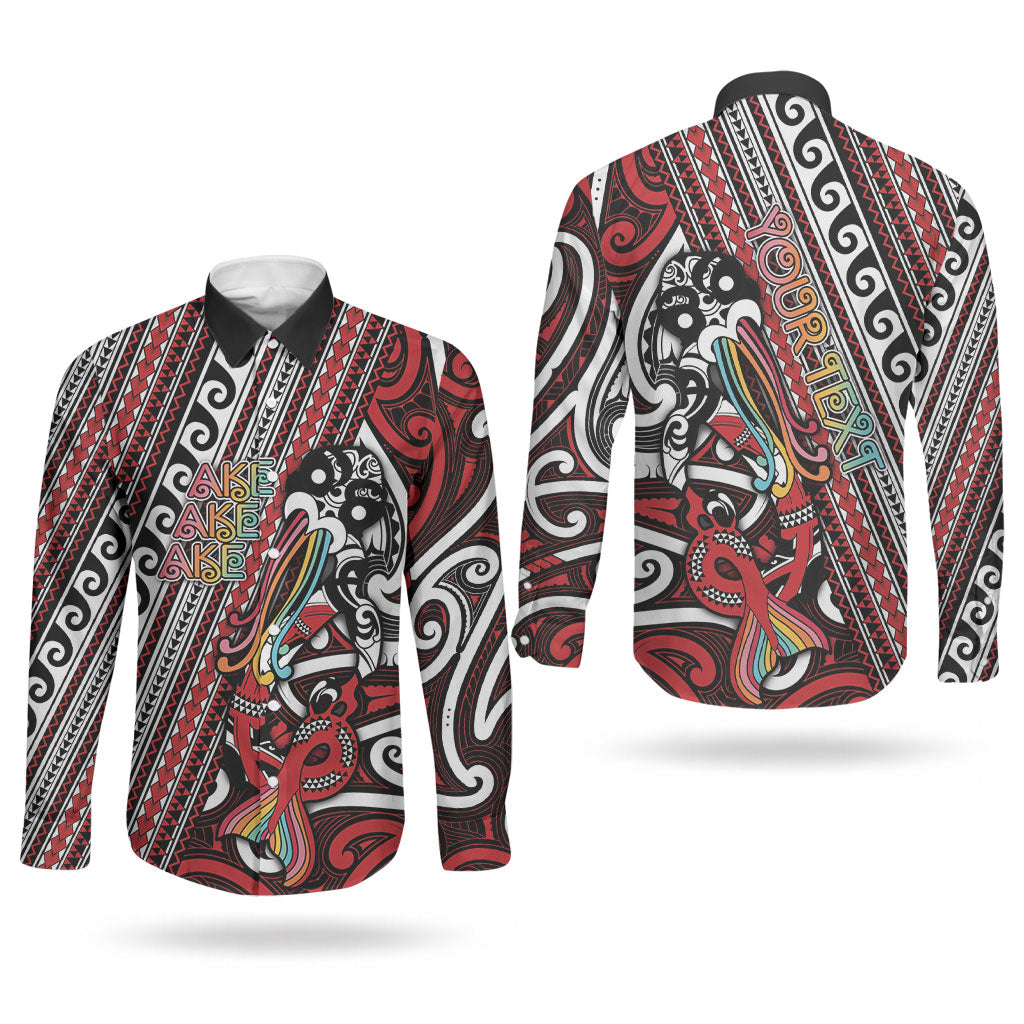 Personalised Maori Language Week Couples Matching Summer Maxi Dress and Long Sleeve Button Shirt Ake Ake Ake Tribal Patterns