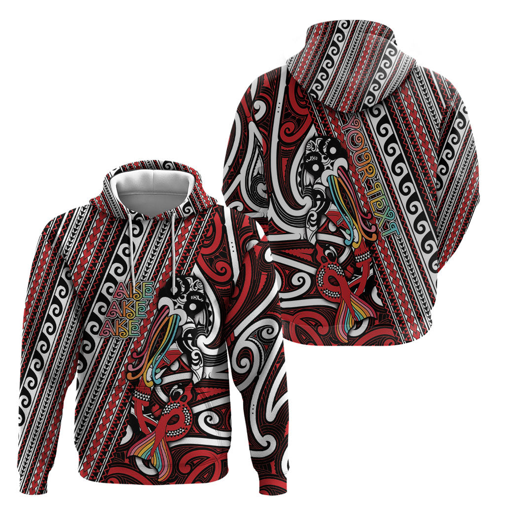 Personalised Maori Language Week Hoodie Ake Ake Ake Tribal Patterns